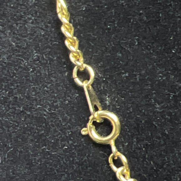 Vintage Gold Tone Figaro Necklace 18" (4170) - Picture 5 of 5